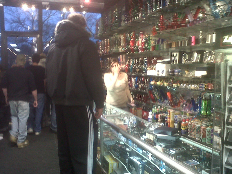 Illustration for article titled Joakim Noah Spotted In His Natural Habitat: Shopping For Bongs (MORE PHOTOS)